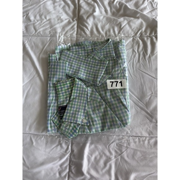 Vineyard Vines Whale Shirt Mens Medium Gingham Check Button Down Shirt EUC - Picture 12 of 12